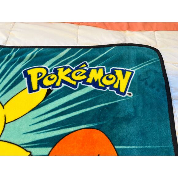 Pokemon Pikachu Character Fleece Throw Blanket 39 x 51 Nintendo Kids Gaming - Picture 11 of 14